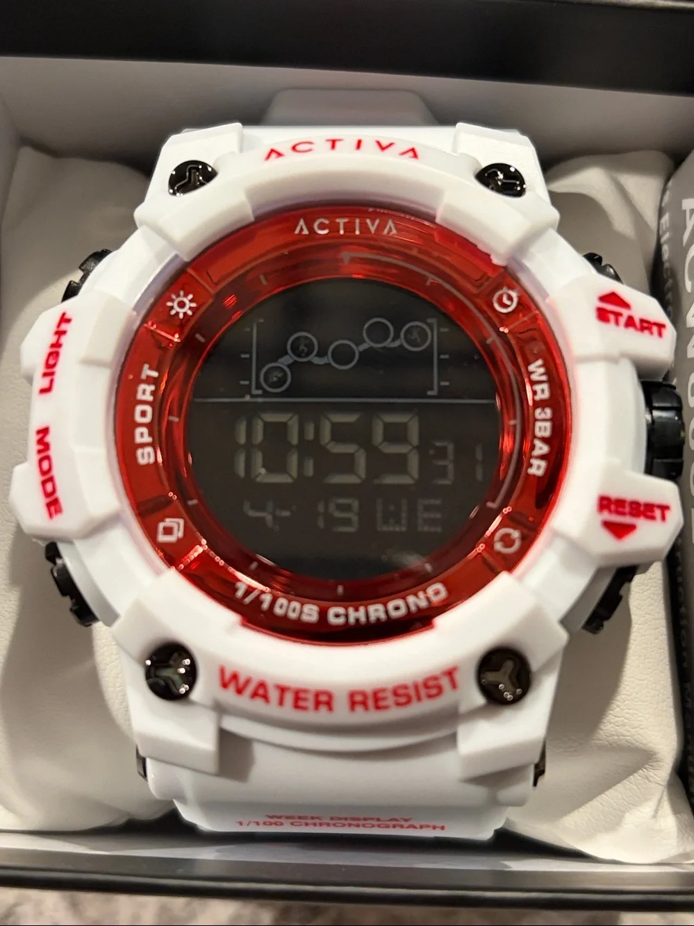 Activa X Invicta Digital Summit Unisex Watch 50mm White ACW8082-016 New w/Box